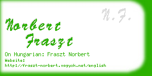 norbert fraszt business card